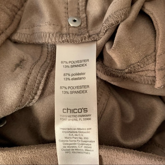 Chico’s Regular Faux-Suede Pants Knit Jeggings Pants Size 8. - Picture 13 of 13